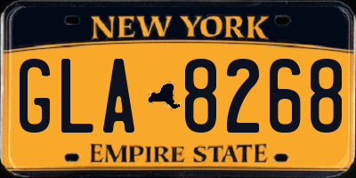 NY license plate GLA8268