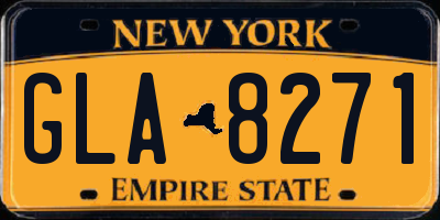 NY license plate GLA8271