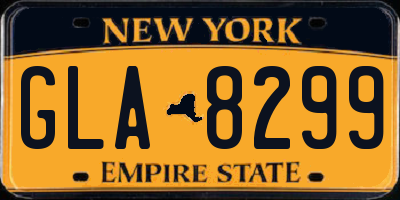 NY license plate GLA8299