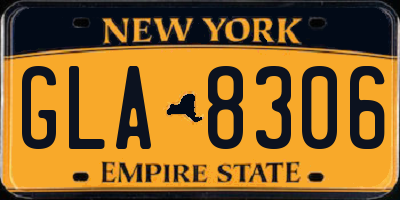 NY license plate GLA8306