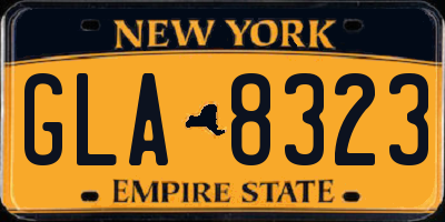 NY license plate GLA8323