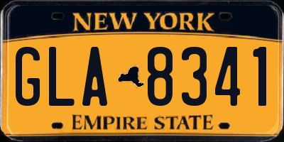 NY license plate GLA8341