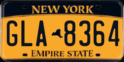 NY license plate GLA8364
