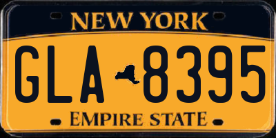 NY license plate GLA8395