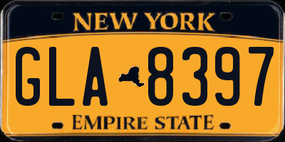 NY license plate GLA8397
