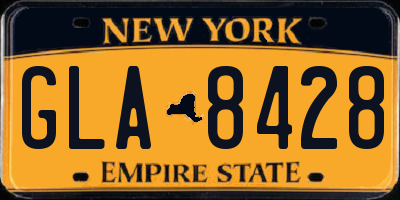 NY license plate GLA8428