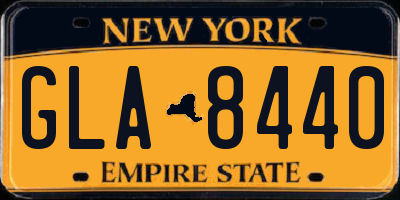 NY license plate GLA8440