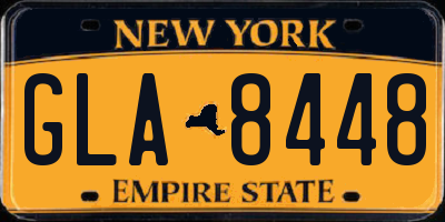 NY license plate GLA8448