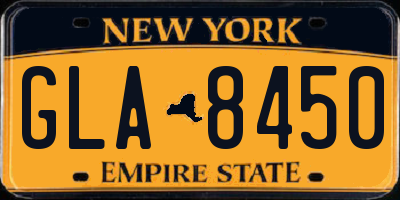 NY license plate GLA8450