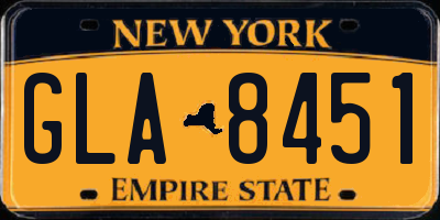 NY license plate GLA8451