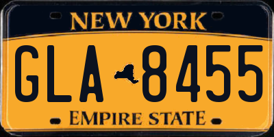 NY license plate GLA8455