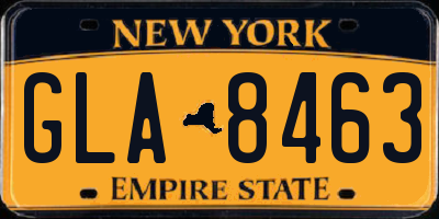 NY license plate GLA8463