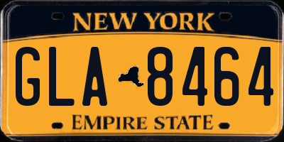 NY license plate GLA8464