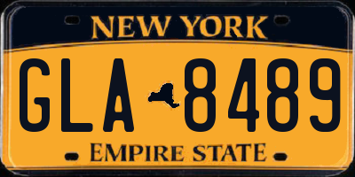 NY license plate GLA8489