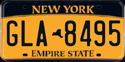 NY license plate GLA8495