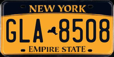 NY license plate GLA8508