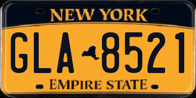NY license plate GLA8521