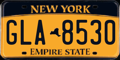 NY license plate GLA8530