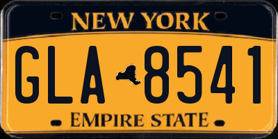 NY license plate GLA8541
