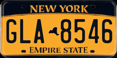 NY license plate GLA8546