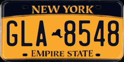 NY license plate GLA8548