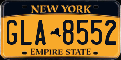 NY license plate GLA8552