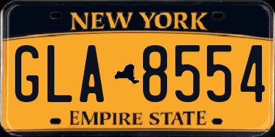 NY license plate GLA8554