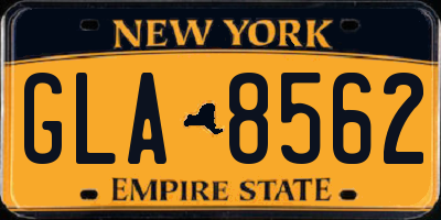 NY license plate GLA8562