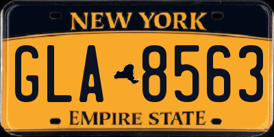 NY license plate GLA8563