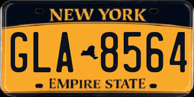 NY license plate GLA8564