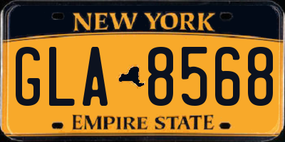 NY license plate GLA8568