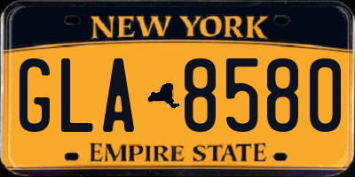 NY license plate GLA8580