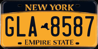 NY license plate GLA8587