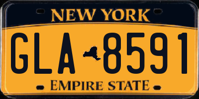 NY license plate GLA8591