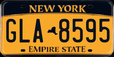 NY license plate GLA8595