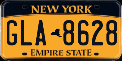 NY license plate GLA8628