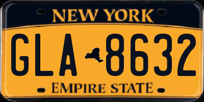 NY license plate GLA8632