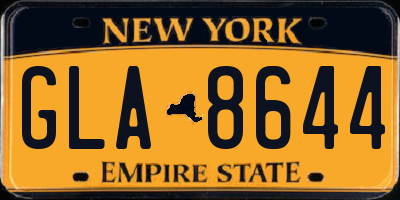 NY license plate GLA8644