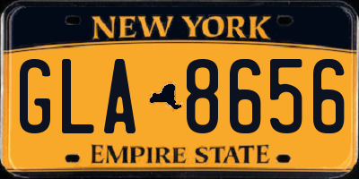 NY license plate GLA8656