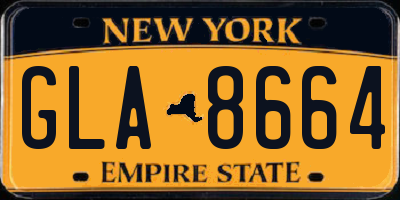 NY license plate GLA8664