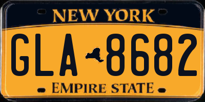 NY license plate GLA8682