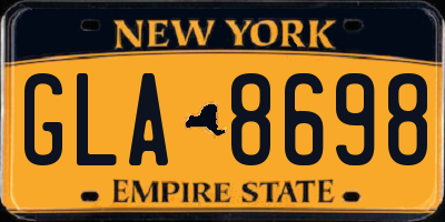 NY license plate GLA8698