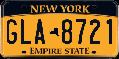 NY license plate GLA8721