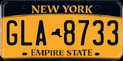 NY license plate GLA8733