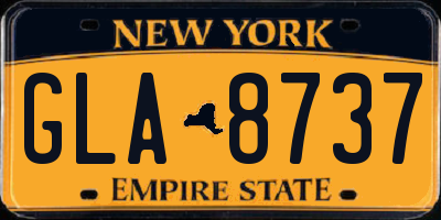 NY license plate GLA8737