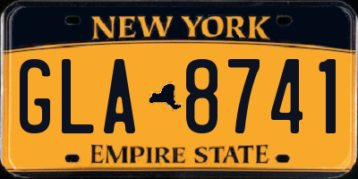 NY license plate GLA8741