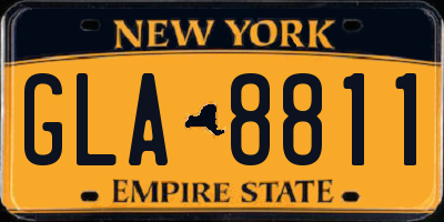 NY license plate GLA8811