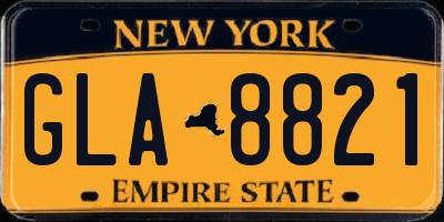 NY license plate GLA8821