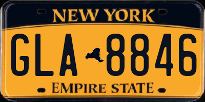 NY license plate GLA8846