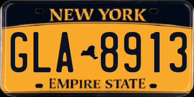 NY license plate GLA8913